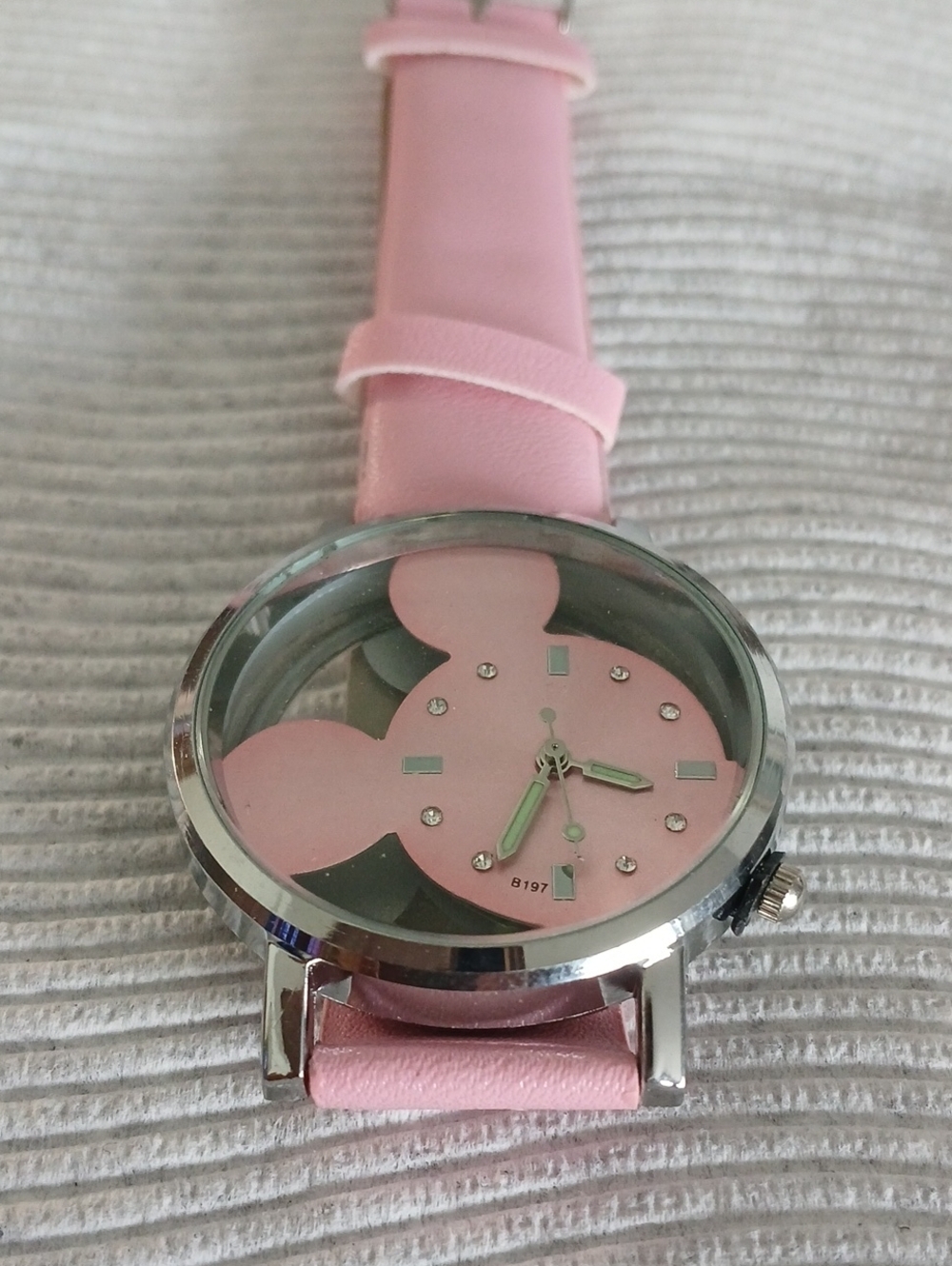 Pink Mickey Ear Silhouette Watch